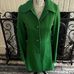 Classic Green Women's Wool Blend Coat